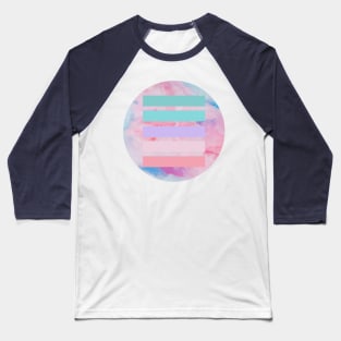 Aesthetic Rose Circle † Seapunk/Vaporwave VHS Ocean Design Baseball T-Shirt